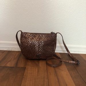 Kooba Monteverde Brown & Gold Mini Crossbody Bag